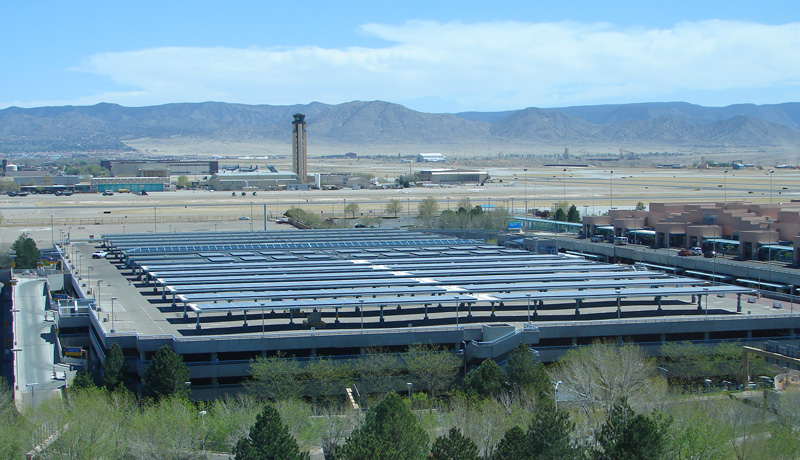 ABQ Sunport Photovoltaic Solar System on Parking Garage